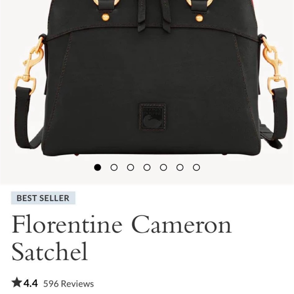Dooney & Bourke Black Florentine Cameron Satchel